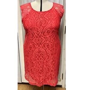 Planet Motherhood coral lace maternity dress. Size 3x.